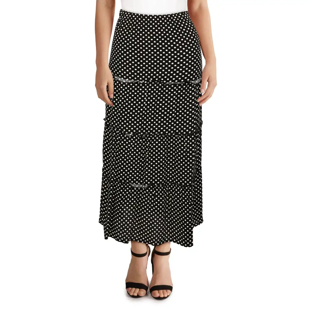 Printed Crinkle Tiered Skirt
