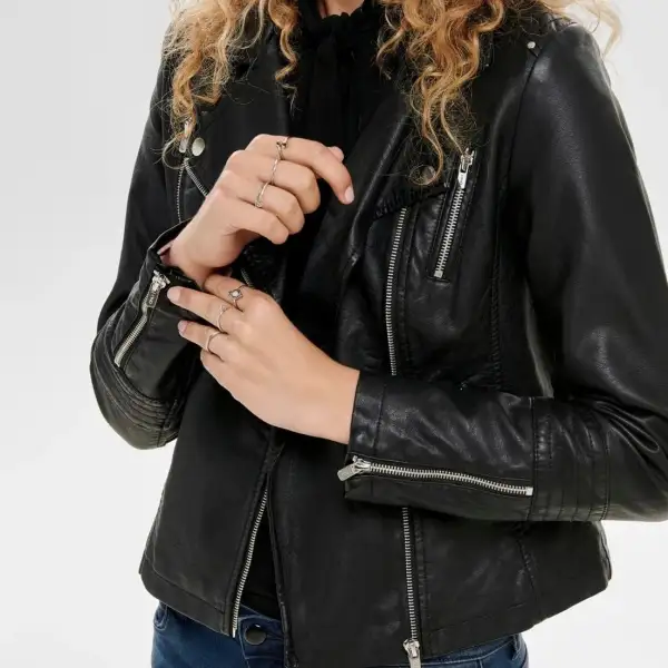 Biker Faux-Leather Women's Jacket