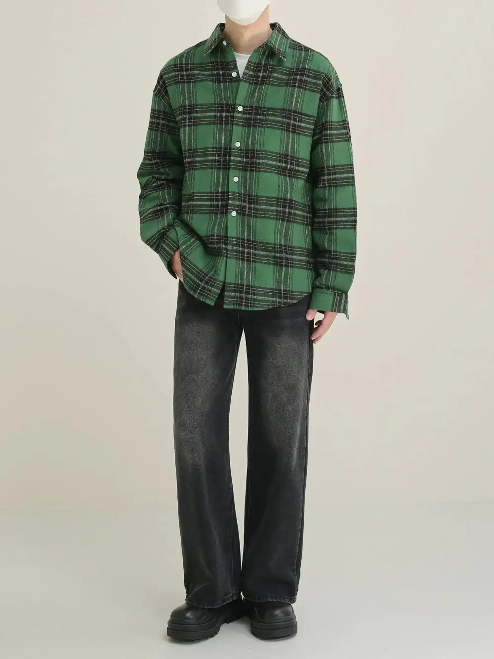 Buttoned Casual Plaid Shirt