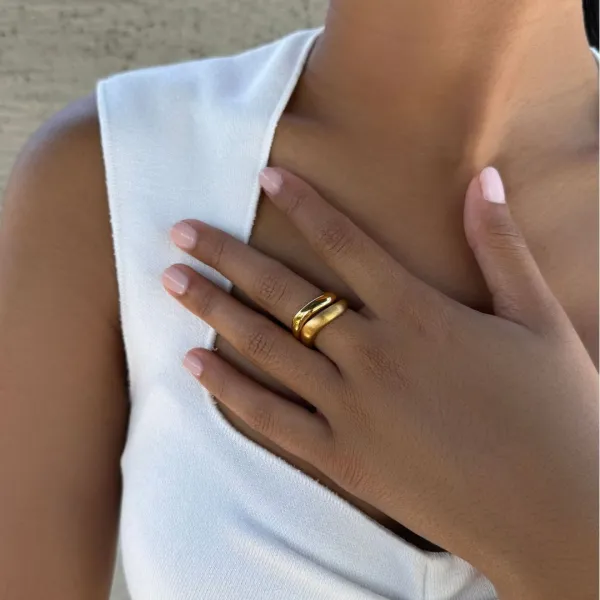 Modern Band Fashion Ring