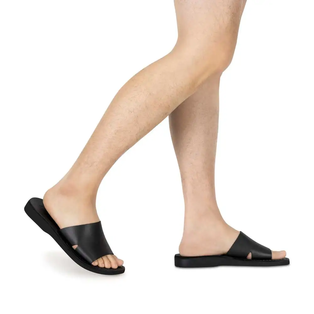 Everyday Leather Wide Strap Slide Sandals