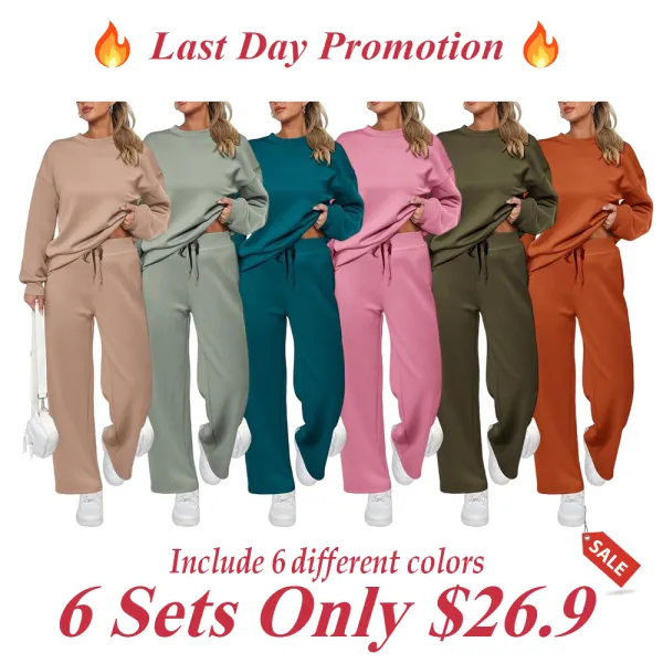 Women's long-sleeved pullover and trousers loungewear set