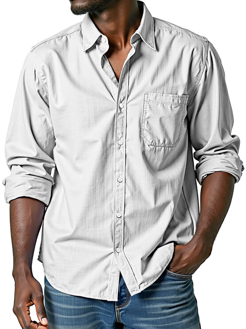 Long Sleeve Camp Collar Shirt