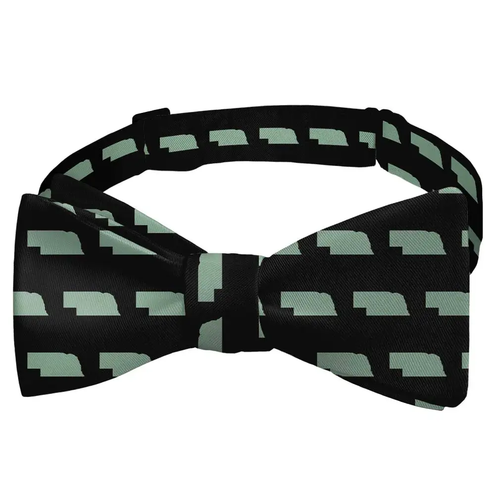 Playful Outline Motif Bow Tie