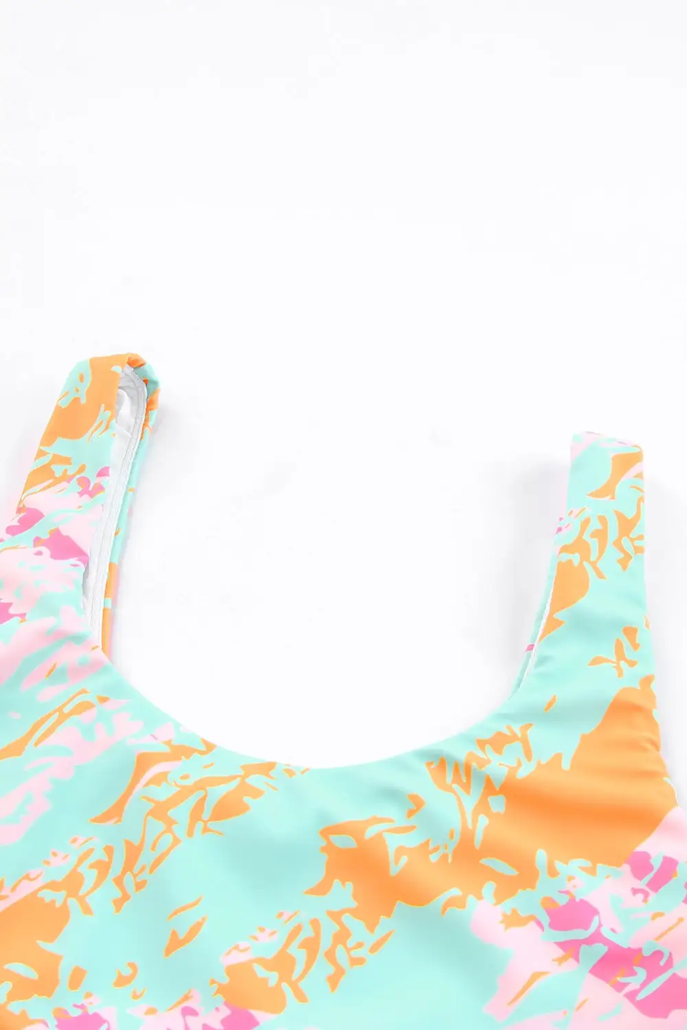 Swimwear Abstract Waves Print High Waist Bikini Swimsuit