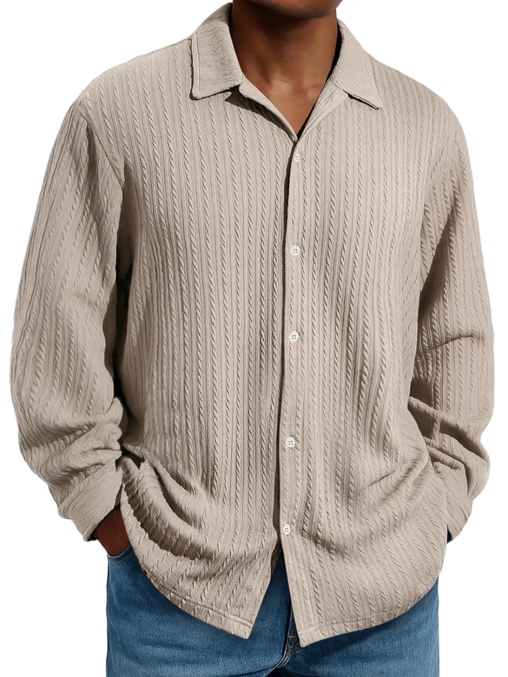 Jacquard Long Sleeve Shirt