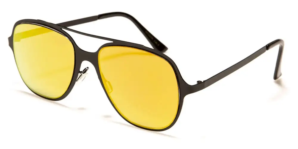 Refined Unisex Brow-Bar Sunglasses