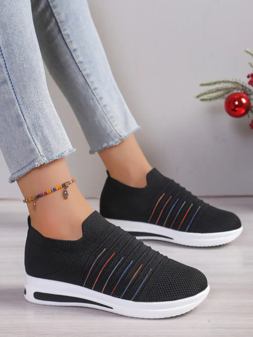 Wedge Mesh Sneakers
