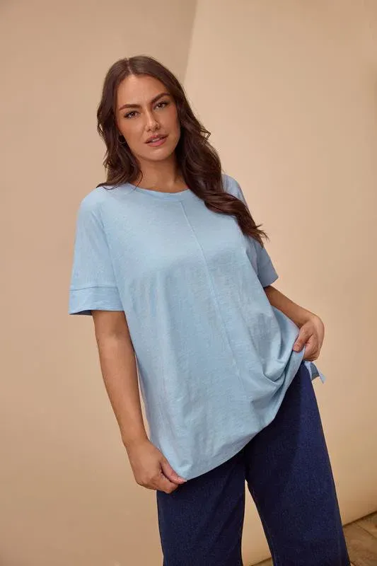 Light Blue Pure Cotton T-Shirt