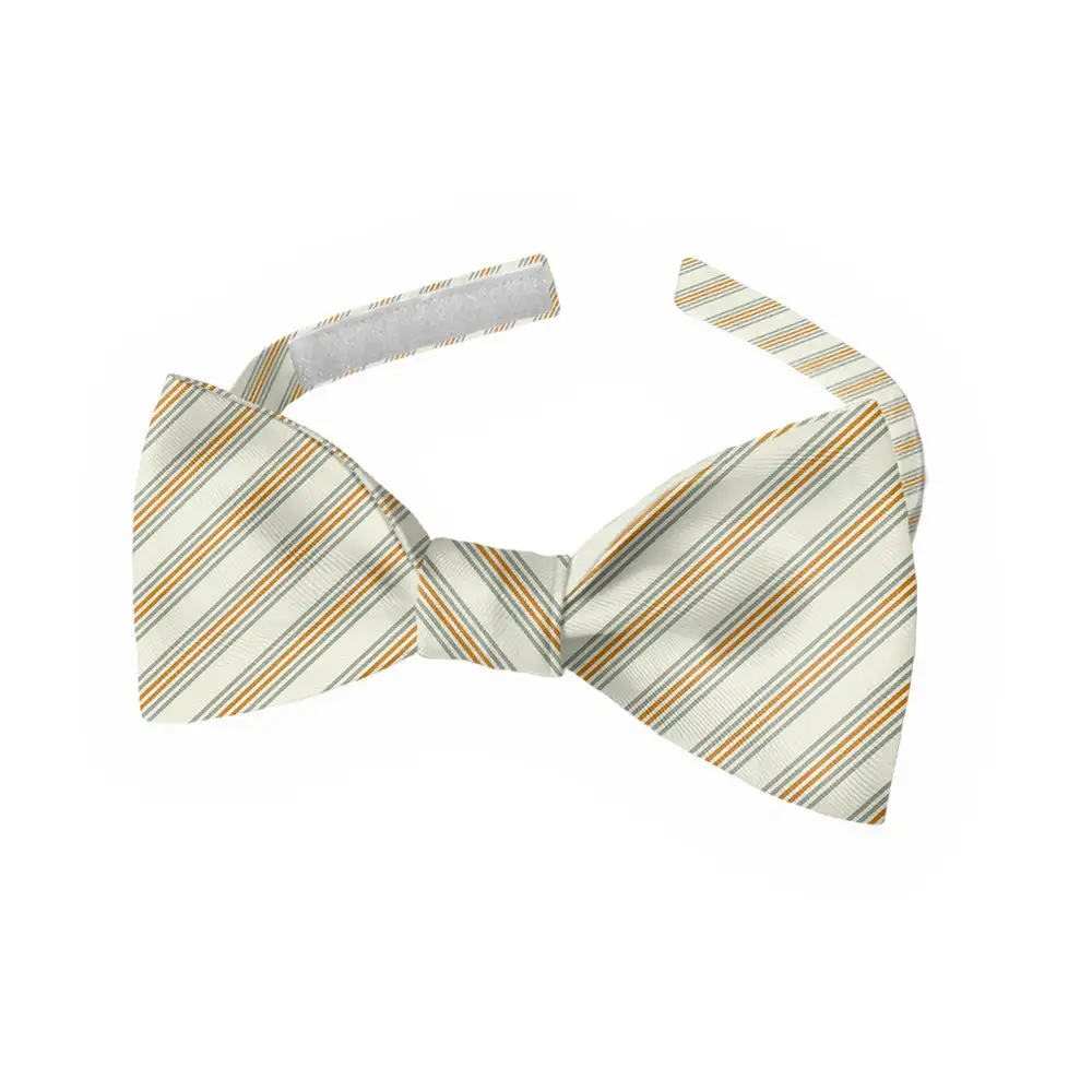 Stripe Motif Bow Tie