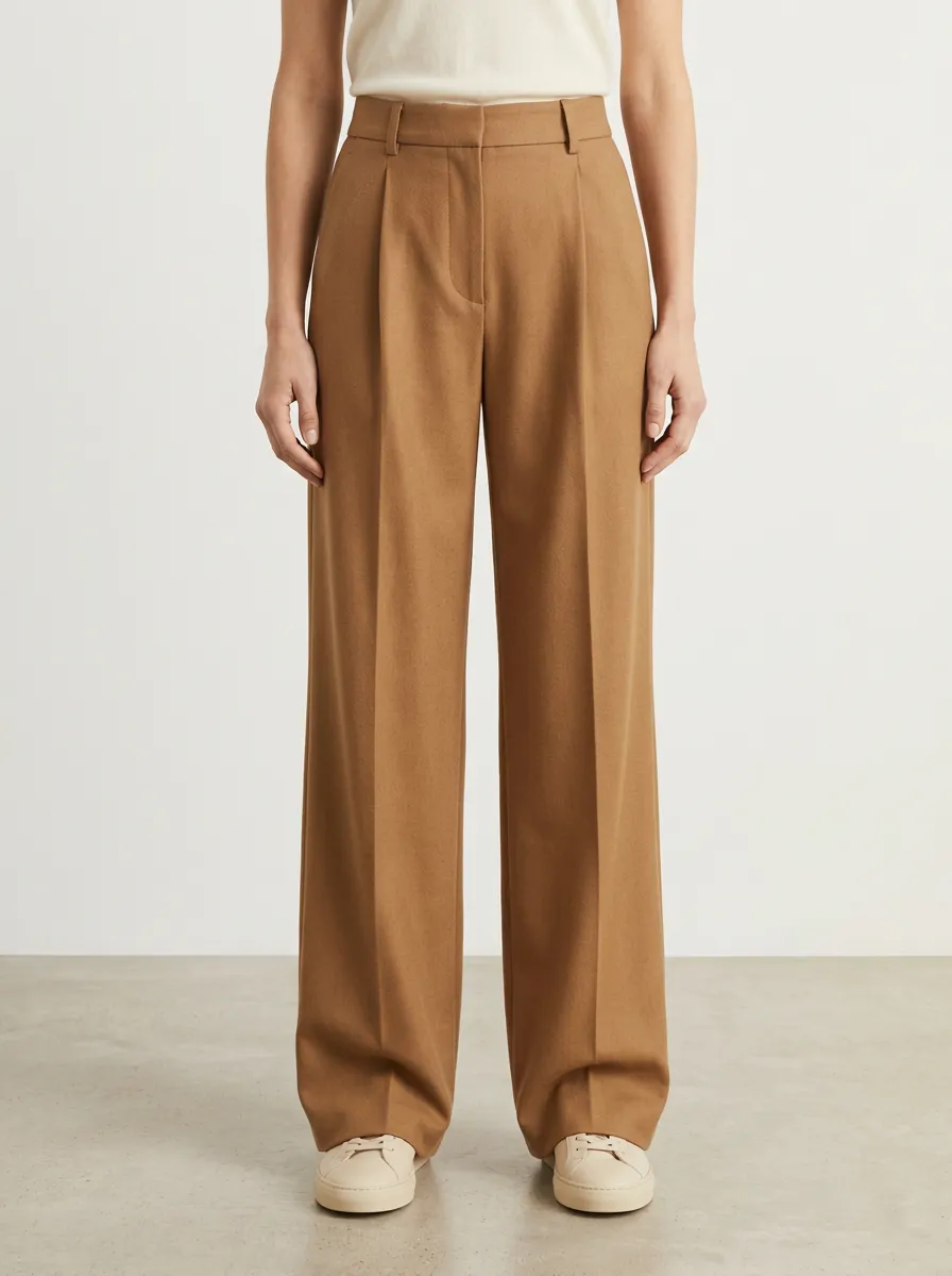 Everyday Finish Pleated Wide-Leg Trousers