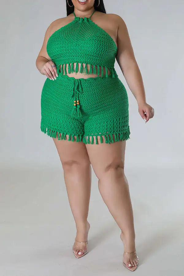 Tassel Halter Pant Set