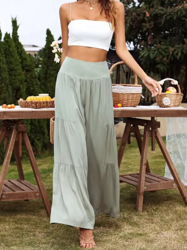 Wide Leg Linen High Waist Loose Pants