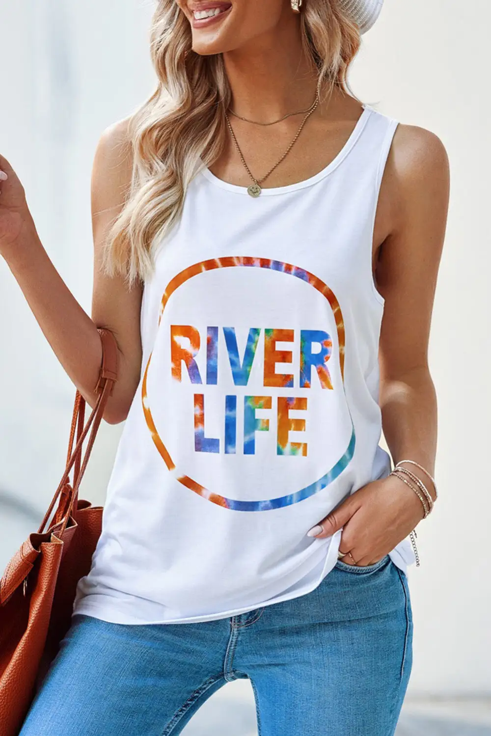 River Life Print Tank Top