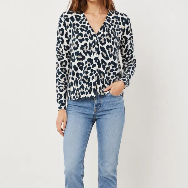 Cashmere Oversized Longline Heart Pattern Cardigan