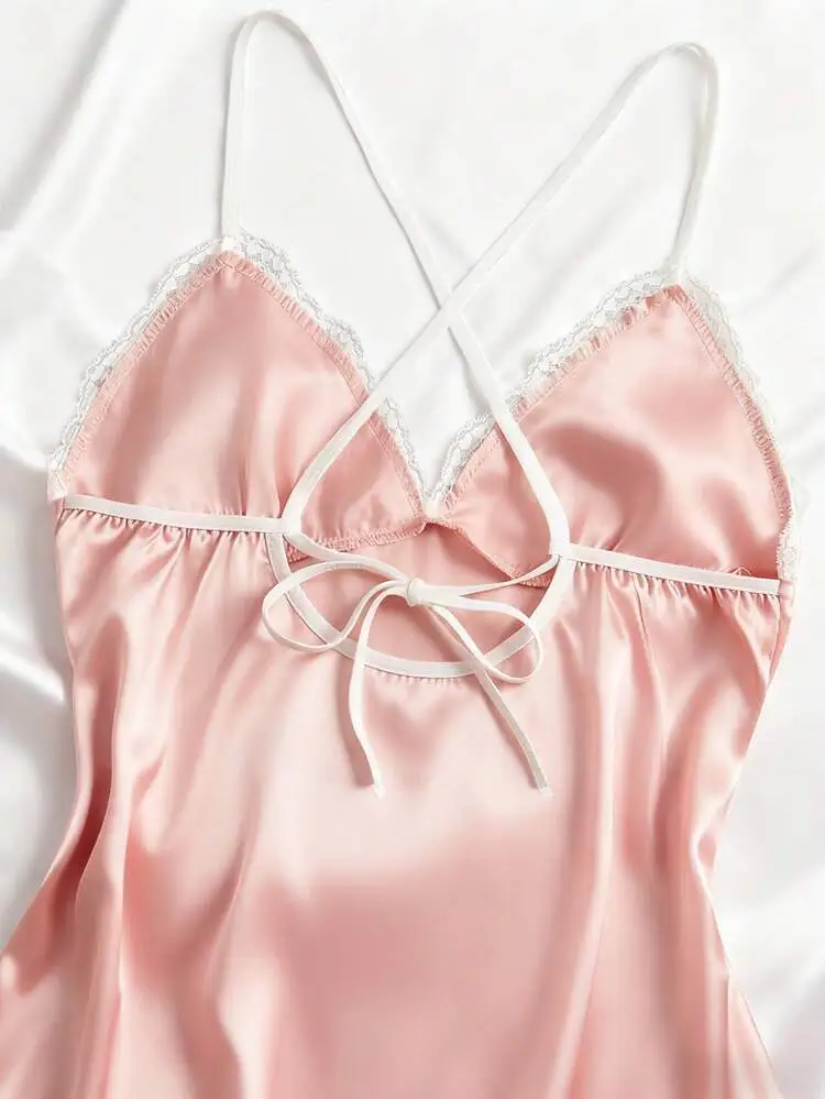 Sculpted Lace Slip Nightgown