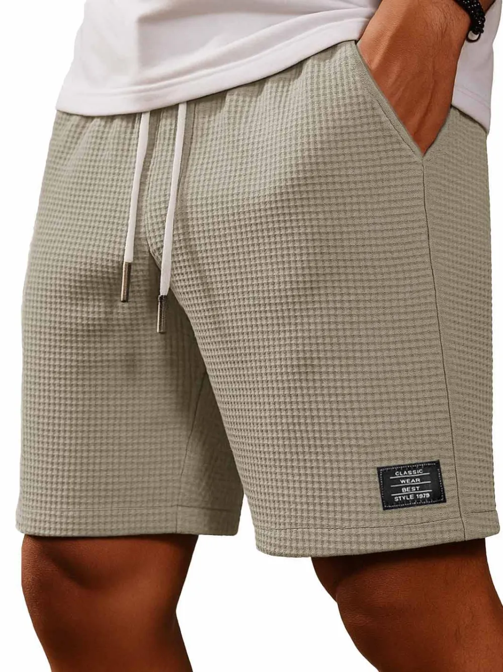 Relaxed Textured Knit Pocket Shorts