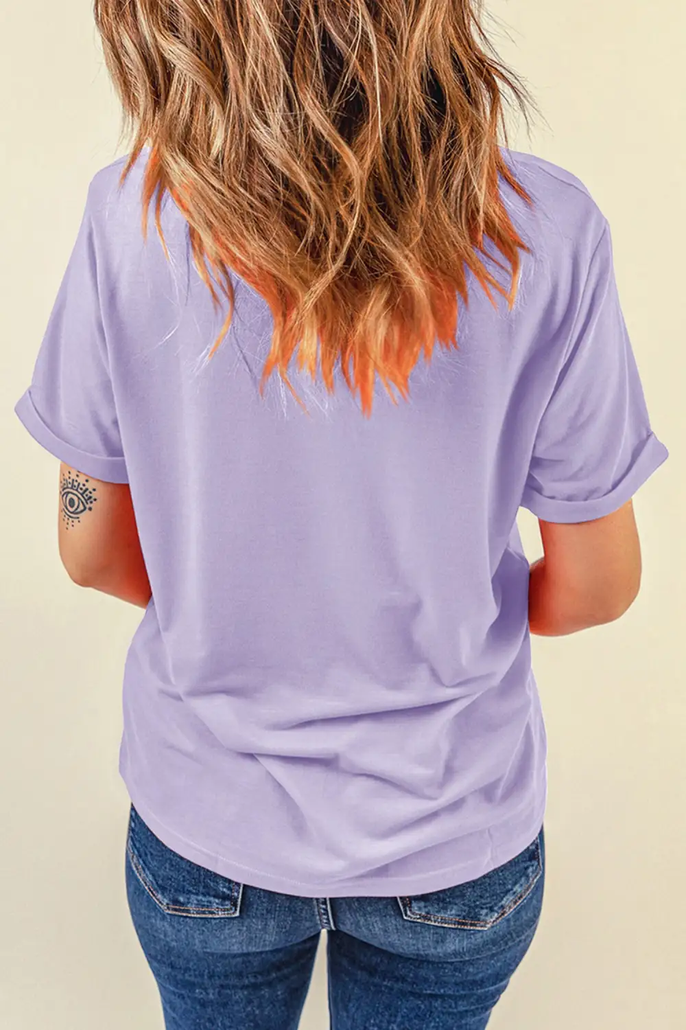 Orchid Petal Casual Plain Tee