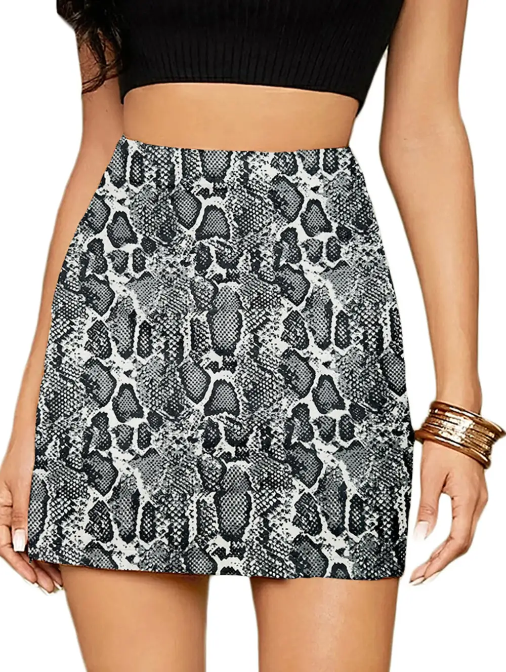 A-Line High Waist Bodycon Mini Skirt