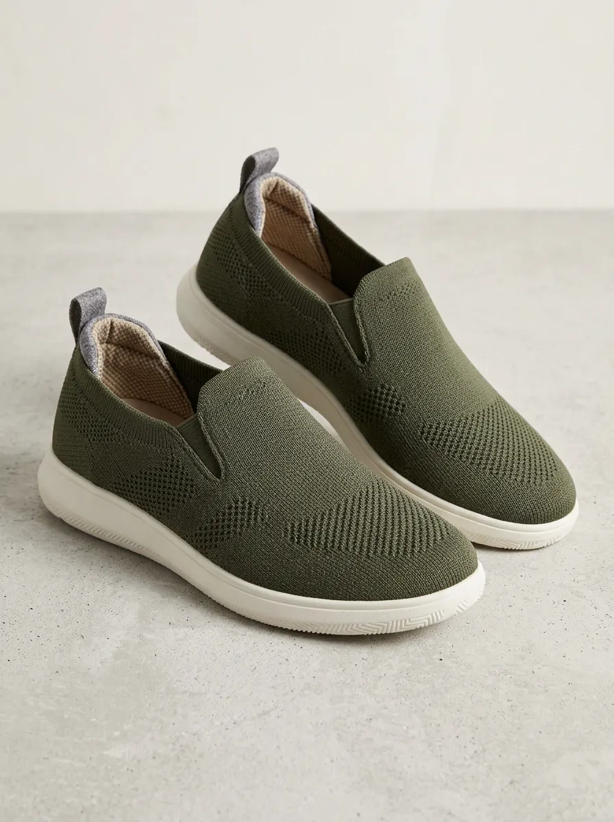 Signature Knit Slip-On Edit Men's Stretch Canvas Shoes