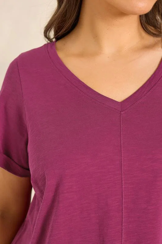 Berry Red Premium Cotton T-Shirt detail 3