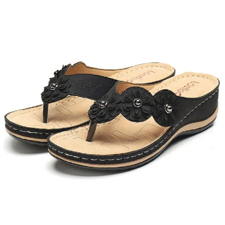Lightweight Flowers Clip Toe Sandals