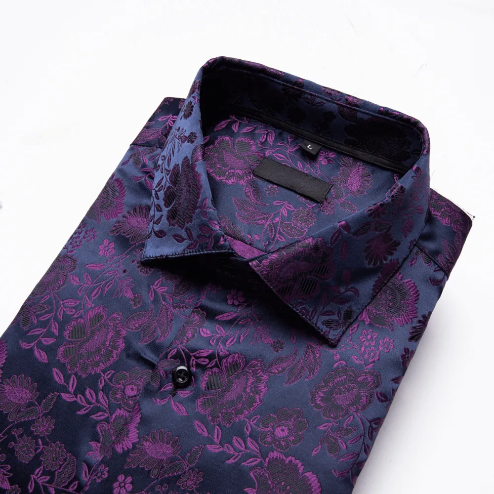 Floral Long Sleeve Formal Dress Shirt