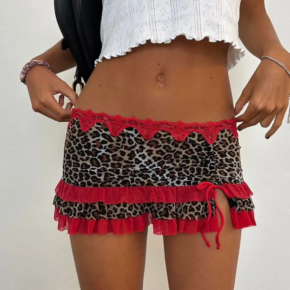 Leopard Print Modern Mini Skirt
