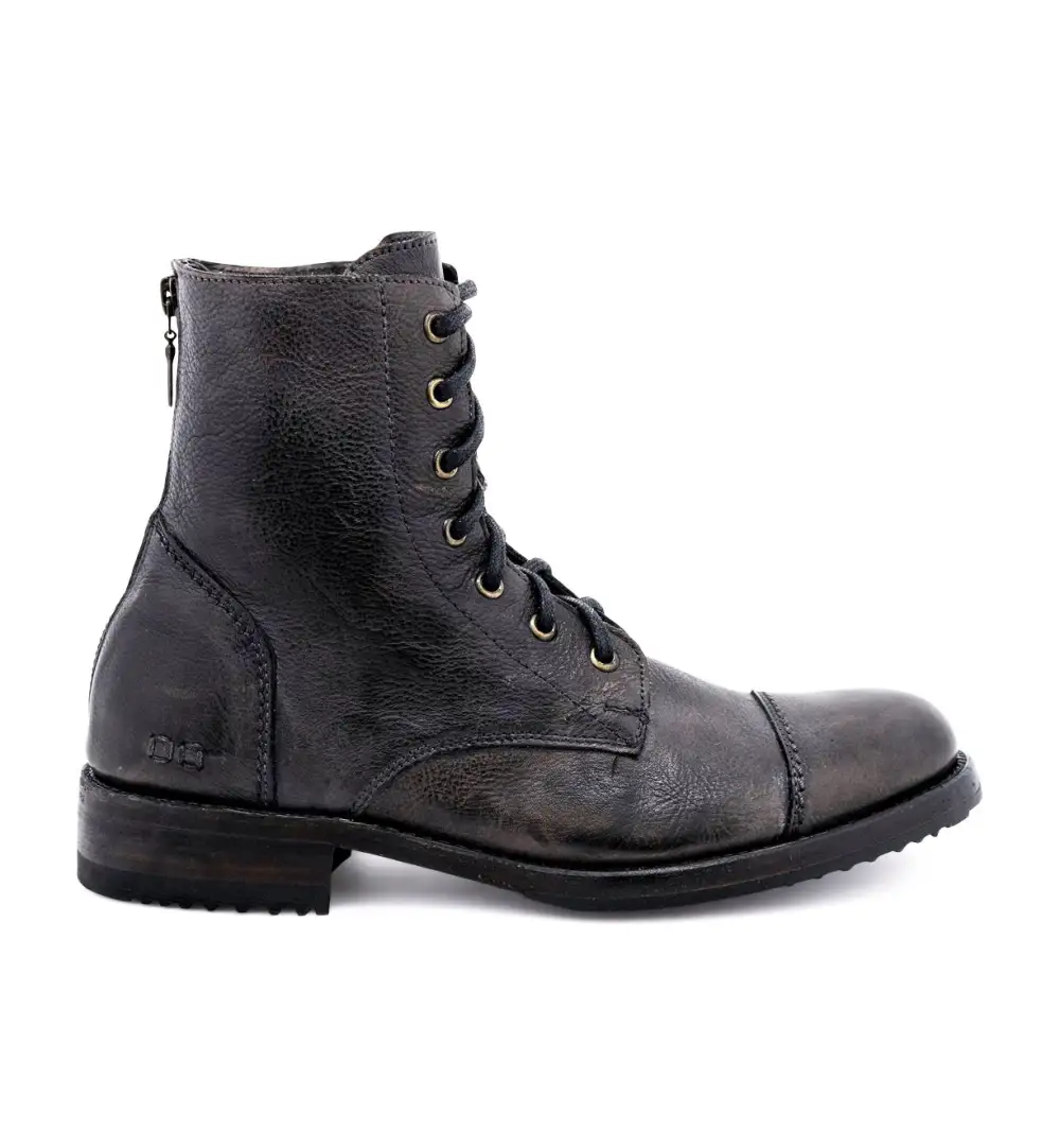 Back Zip Welted Rugged Heritage Ankle Boots