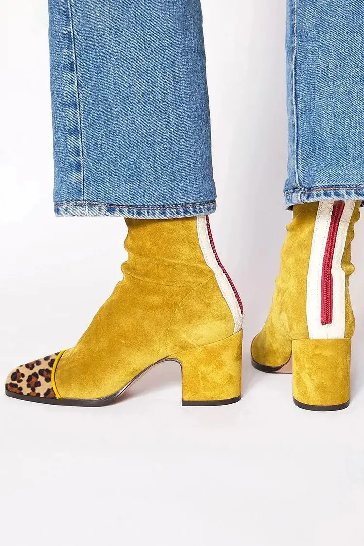 Block Heel Ankle Boots