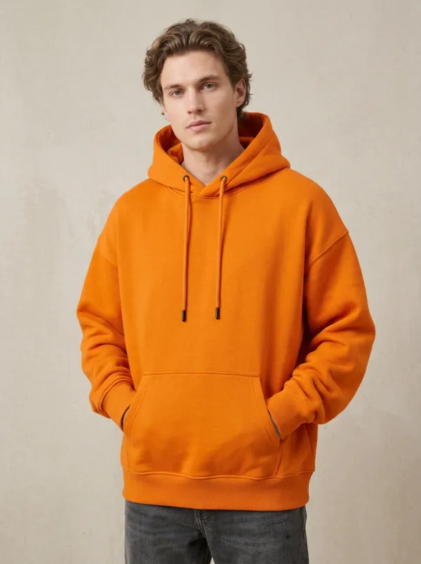 Flexible Leisure Plain Unisex Everyday Hoodie