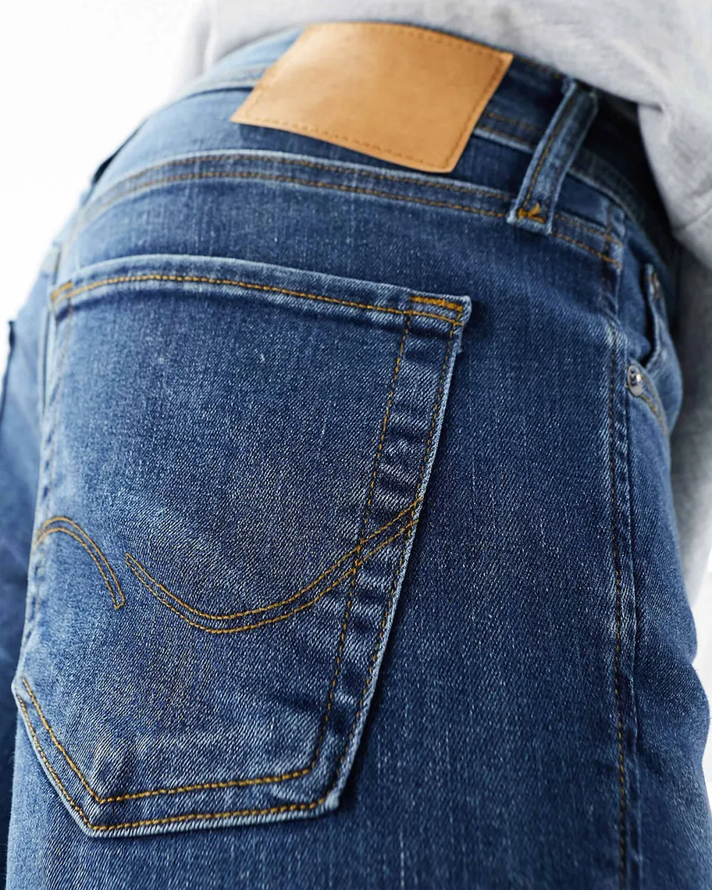 Skinny Fit Stretch Jeans In Mid Blue