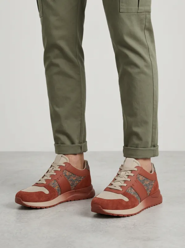 Men's Suede Speckled Pattern Printed Sneakers