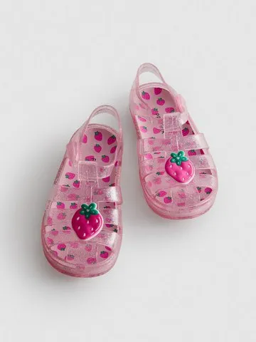 Glitter Caged Jelly Sandals