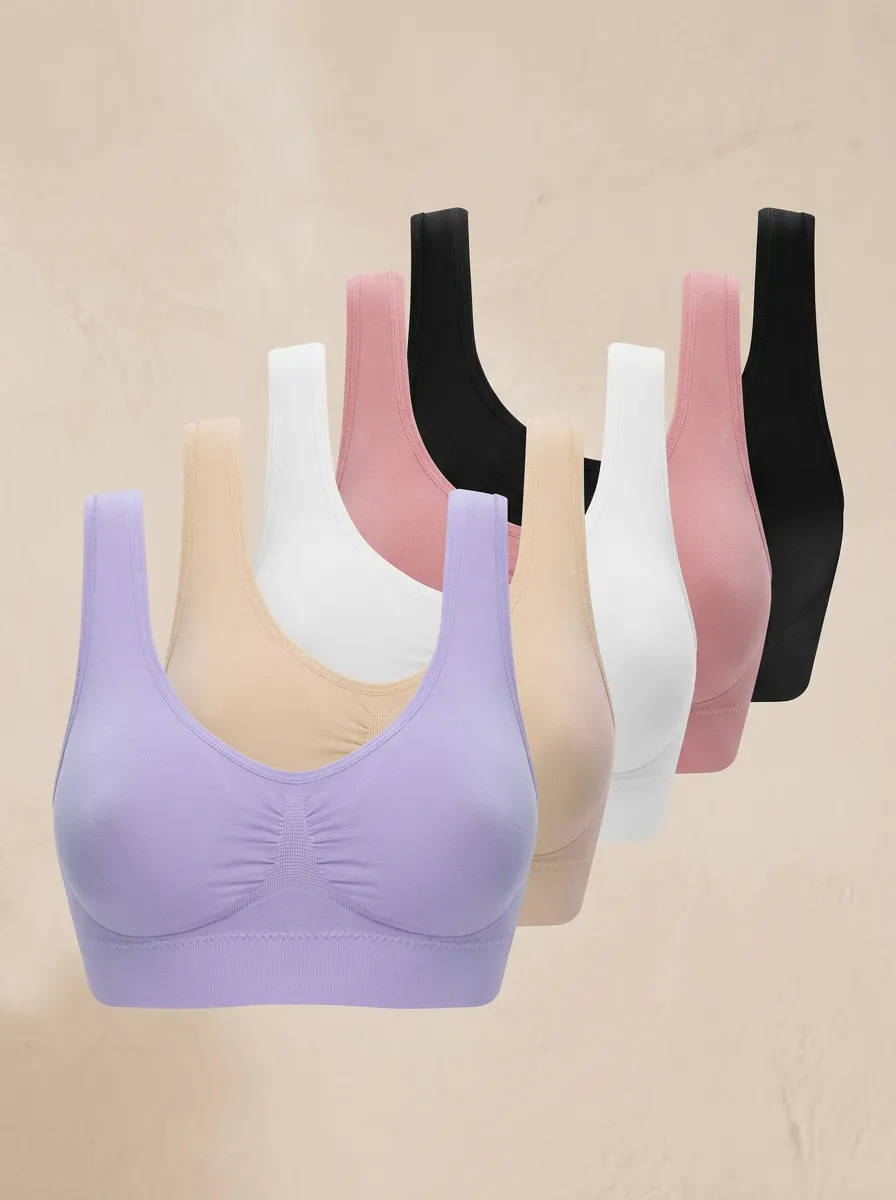Classic Seamless Women's Wire-Free 5-Pack Bralette Set