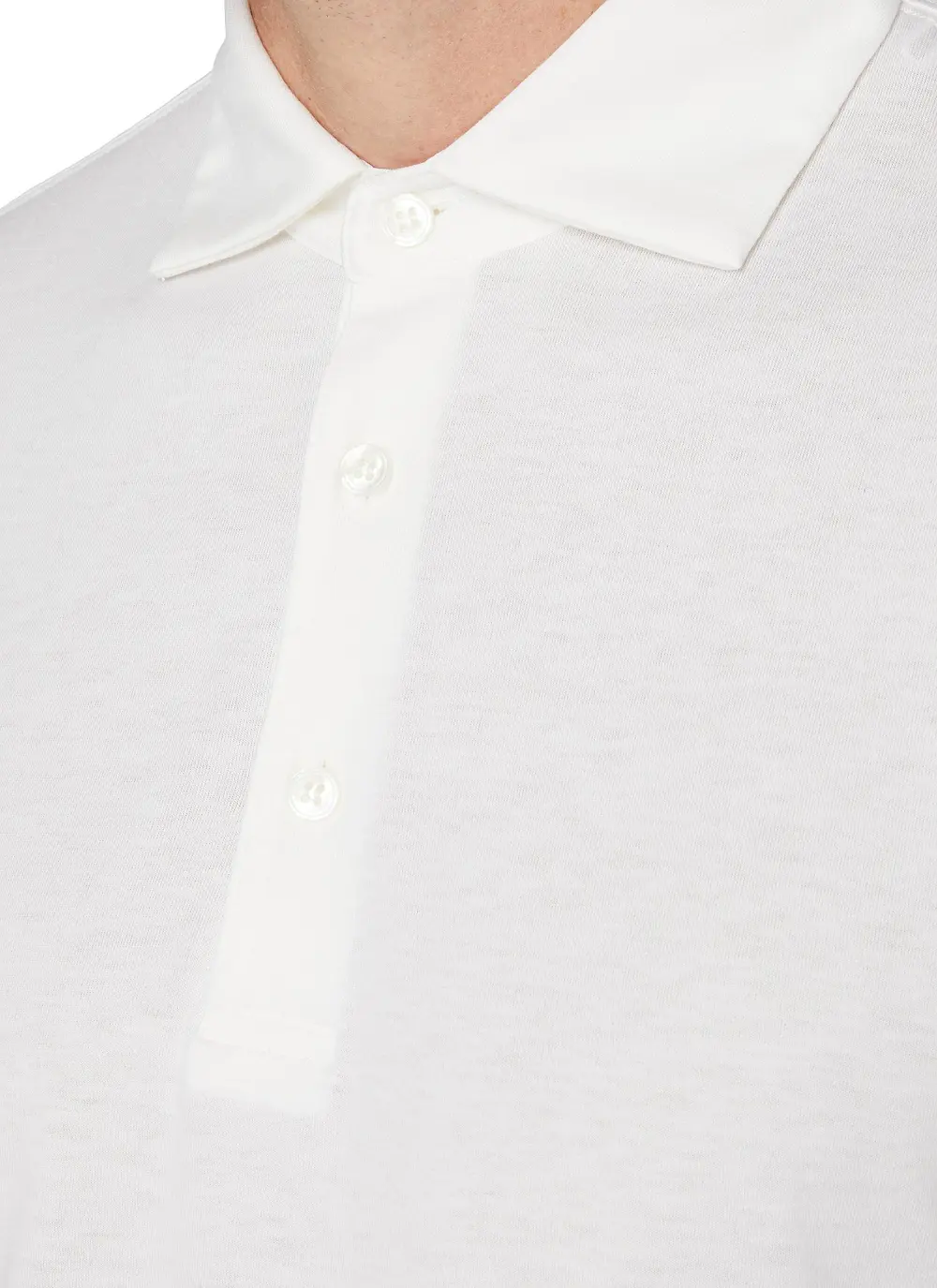 Daily Versatile Breathable White Polo Shirt