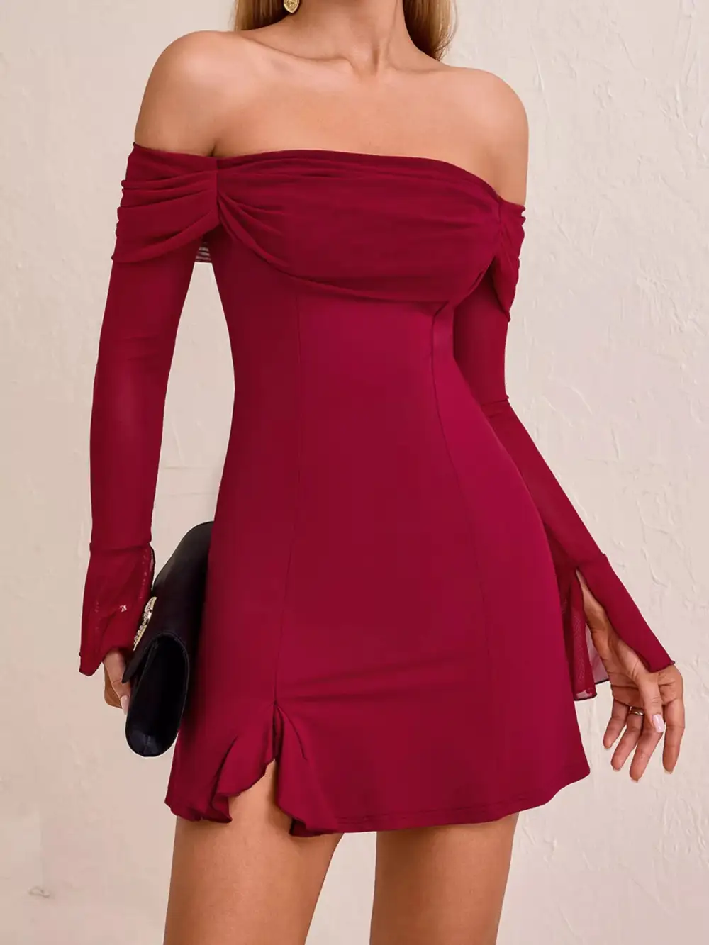 Lightweight Feel Long Sleeve Mini Dress