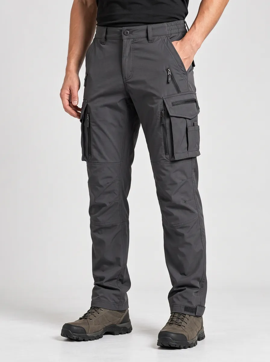 Rugged Work Pants with Tactical Utility Detail