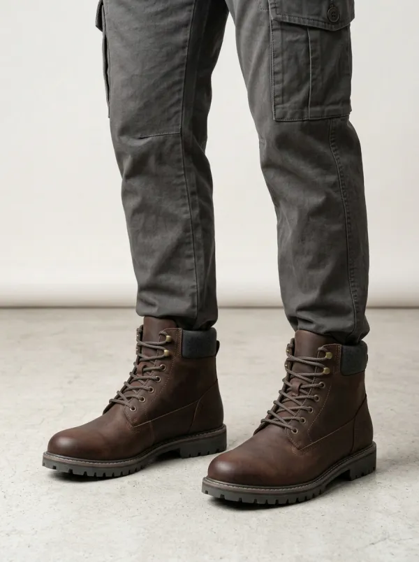 Men's Padded Collar Work Boots