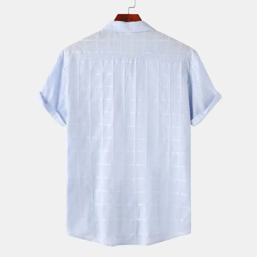 Versatile Men's Casual Short Sleeve Button Down Shirt