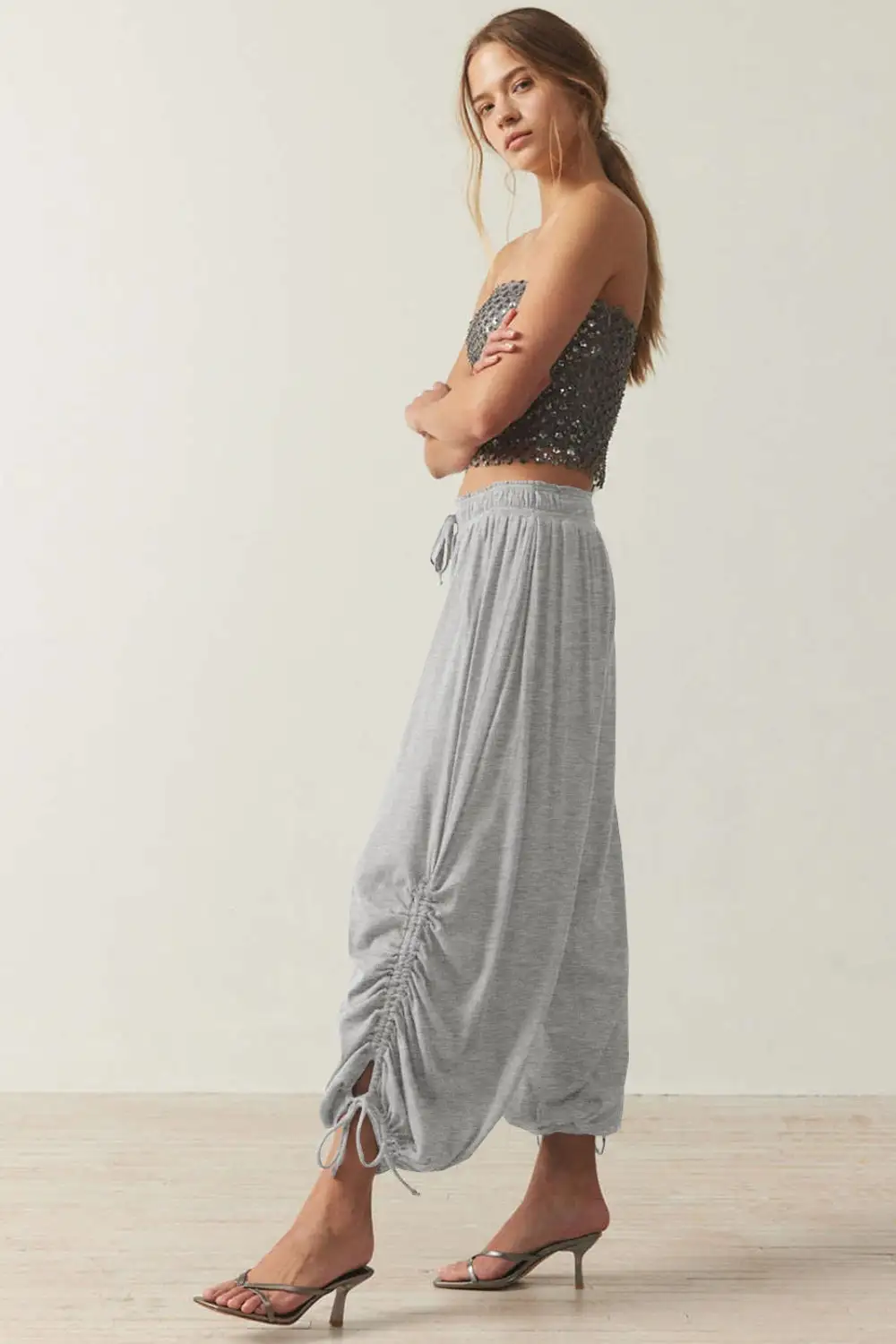 Everyday Drawstring Ruched Pants