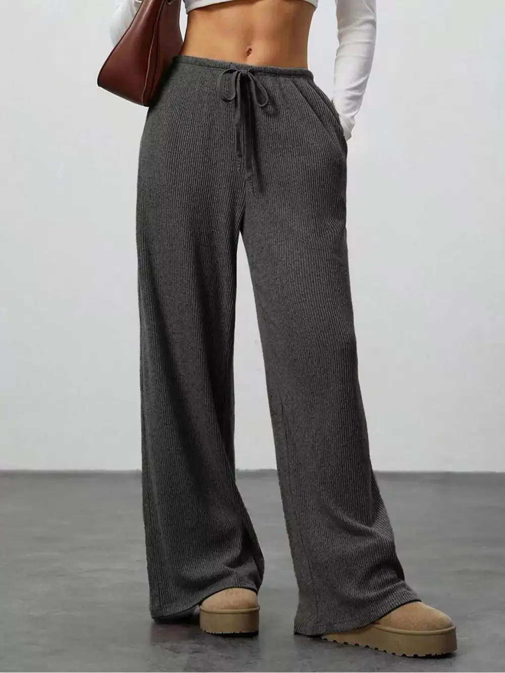 Relaxed Fit Drawstring Pocketed Everyday Pants