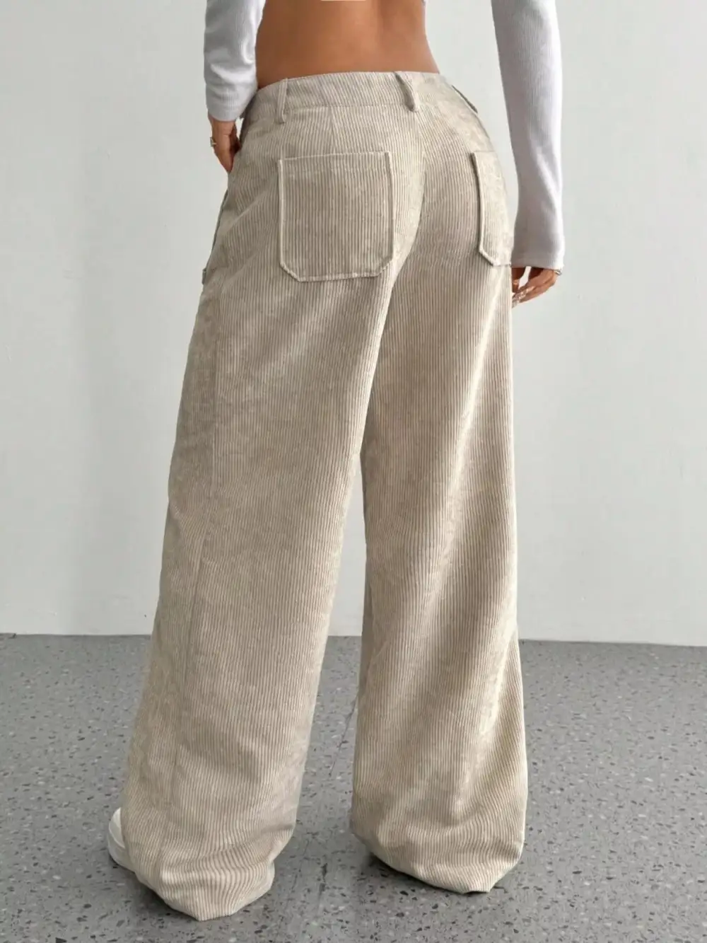 Wide Leg Corduroy Relaxed Fit Pants