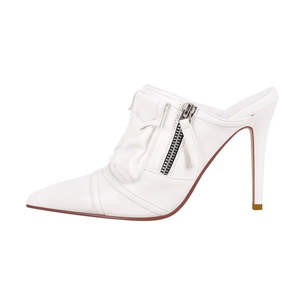 Pointed Toe Stiletto Heeled Mules