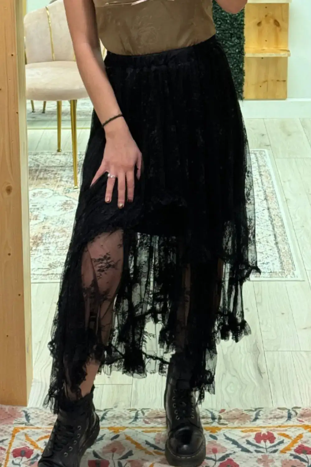 Classic Lace Elastic Skirt