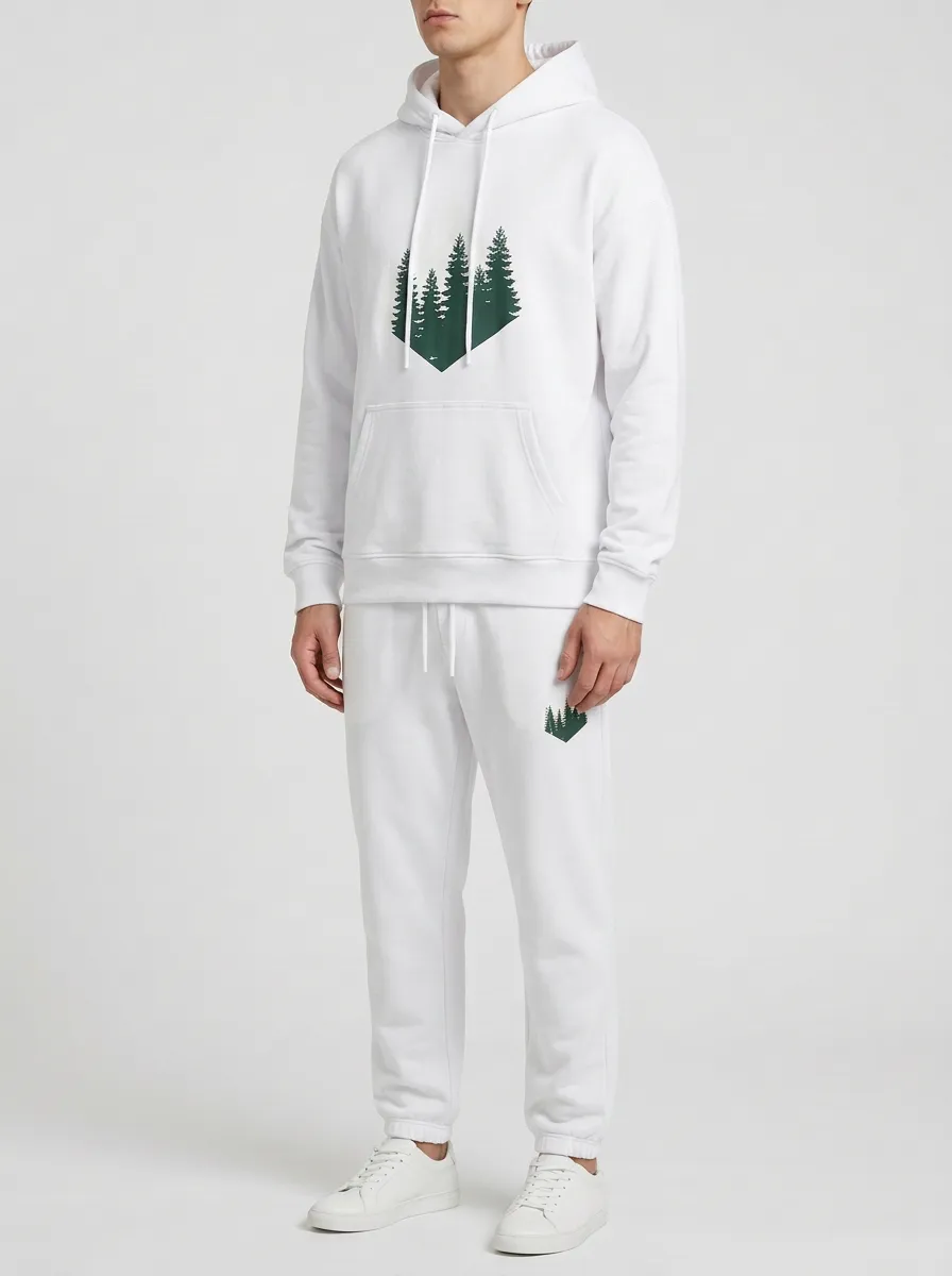 Men's Pine Forest Graphic Hoodie Jogger Set
