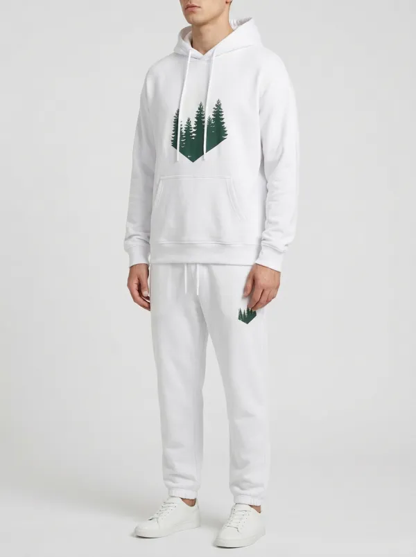 Men's Pine Forest Graphic Hoodie Jogger Set