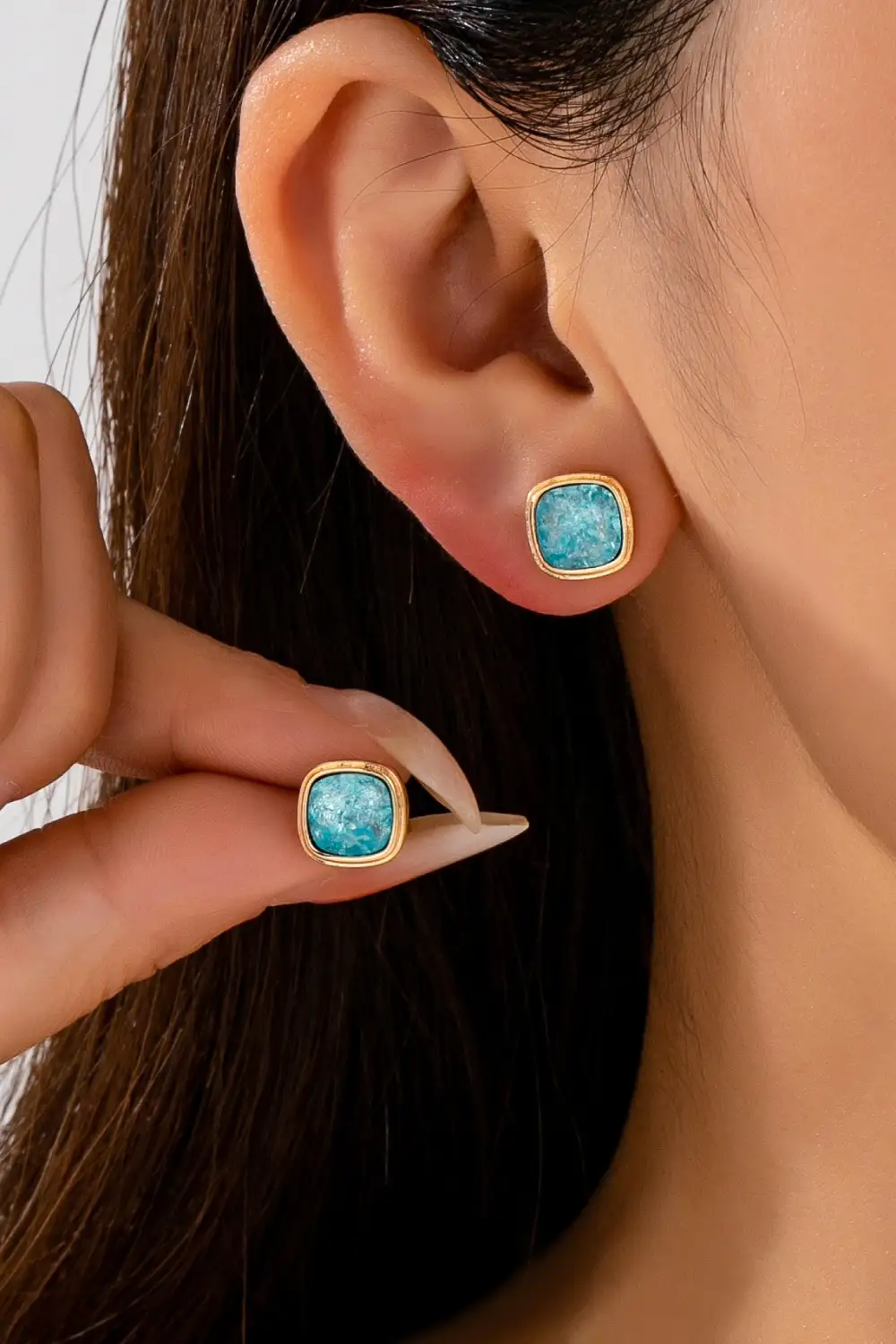 Cushion Cut Aqua Fuchsia Shimmer