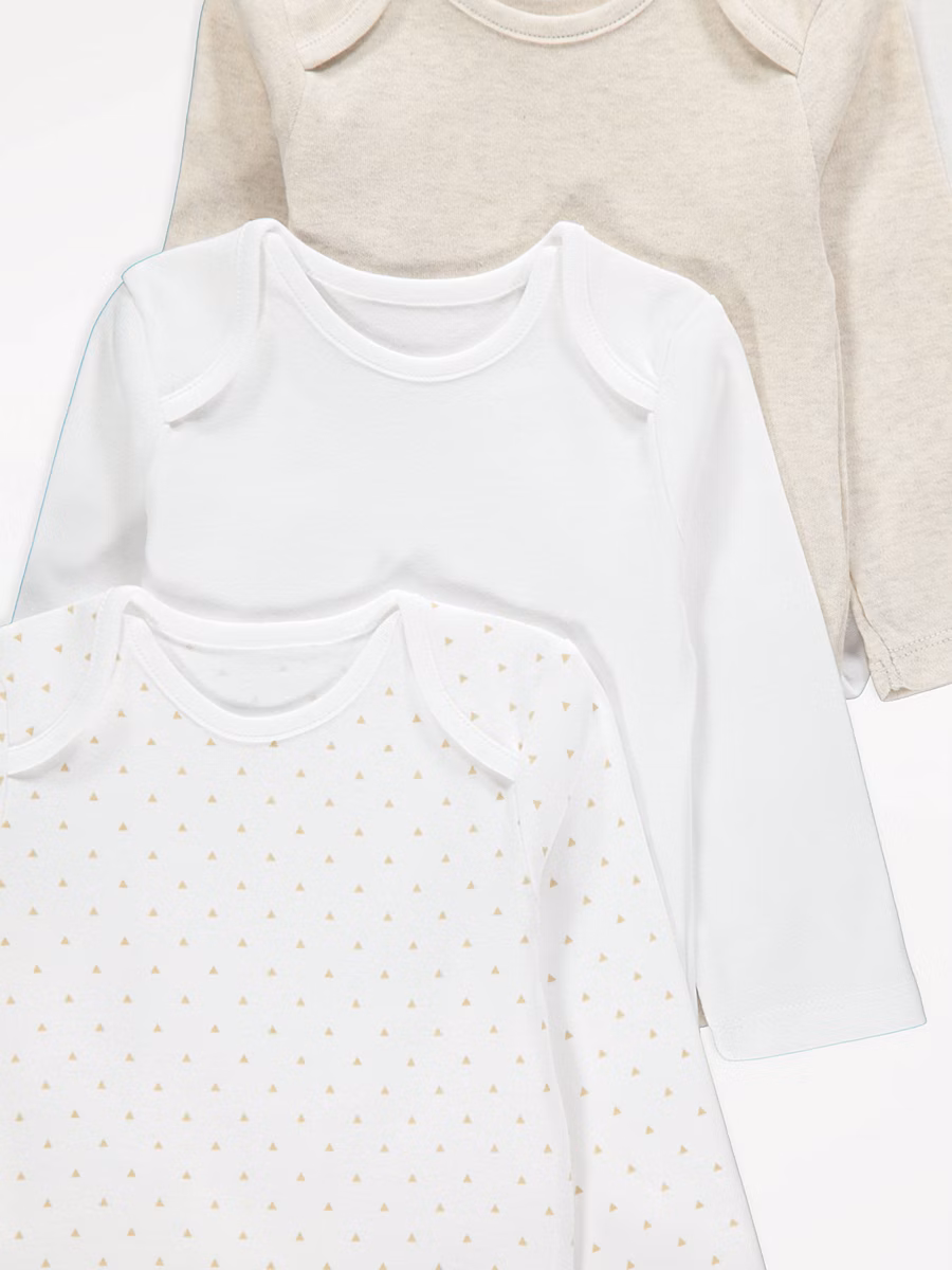 Neutral Long Sleeve Bodysuits 5 Pack detail 1