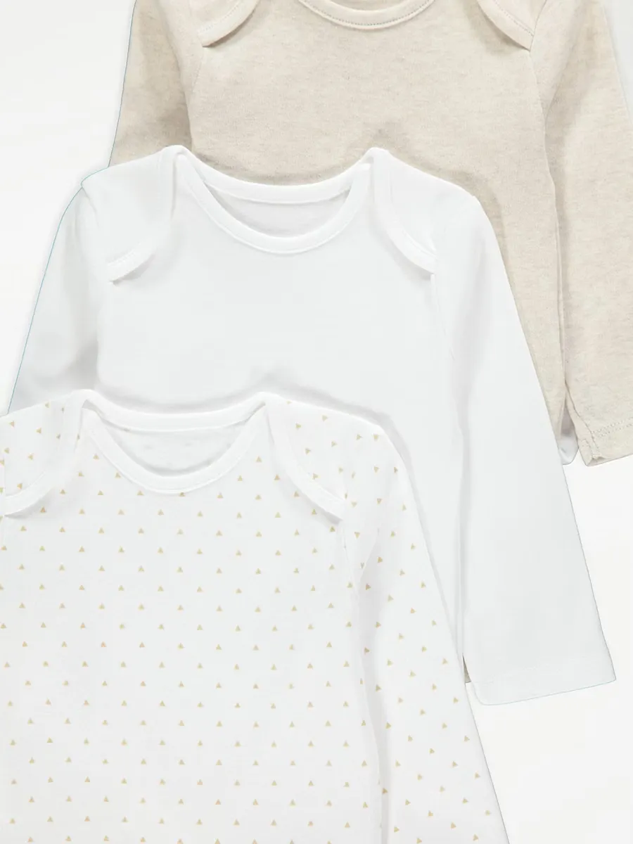 Neutral Long Sleeve Bodysuits 5 Pack